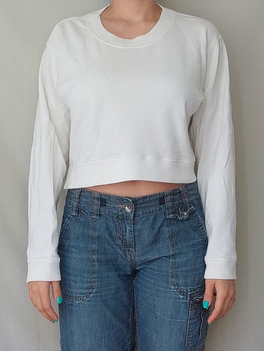 Abercrombie & Fitch Off White Crew Neck Sweater